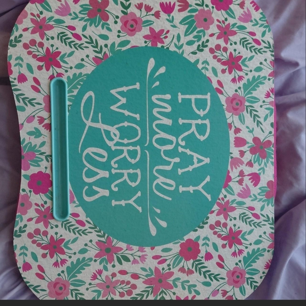 Floral Lap Desk with Inspirational Quote